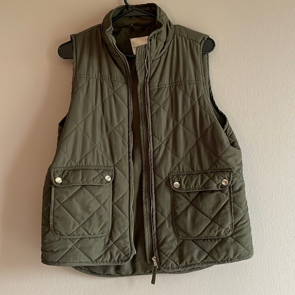 Olive green vest
